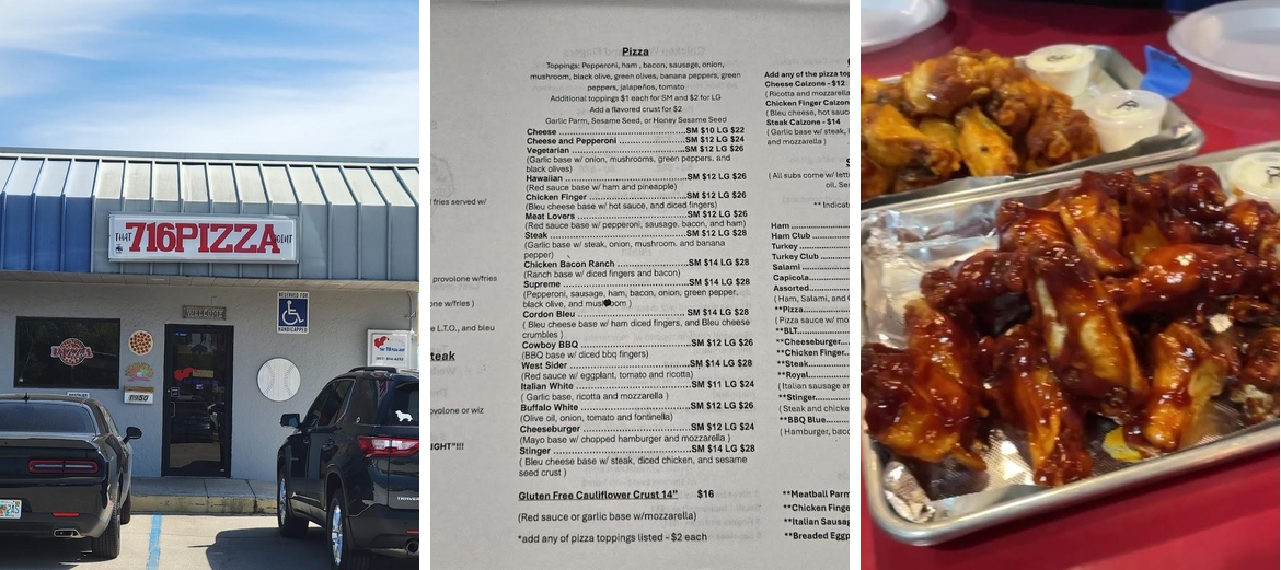 716 Pizza Joint Menu